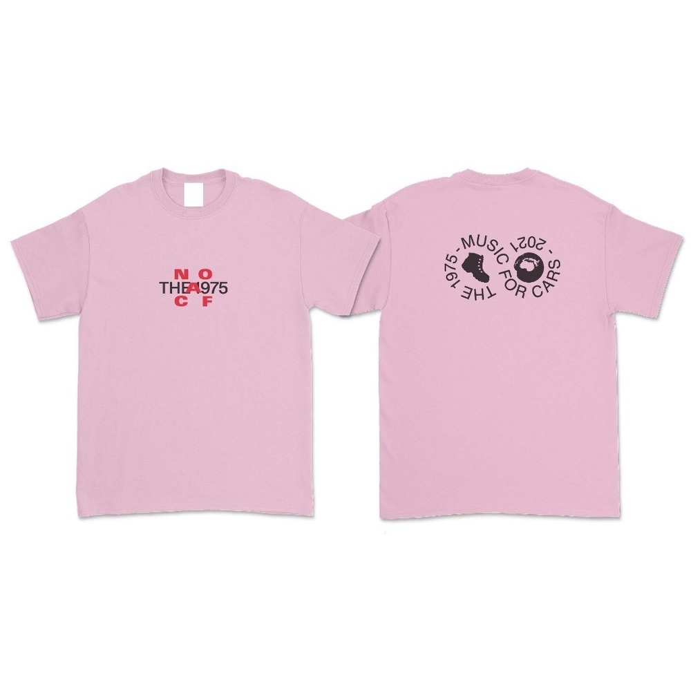 THE 1975 - MUSIC FOR CARS T-SHIRT 2 Sided Light Pink